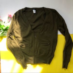 FINAL PRICE jcrew olive green cardigan